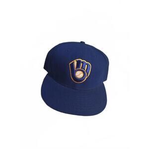 59 Fifty MLB Milwaukee Brewers Fitted 7 1/2 Blue Baseball Cap